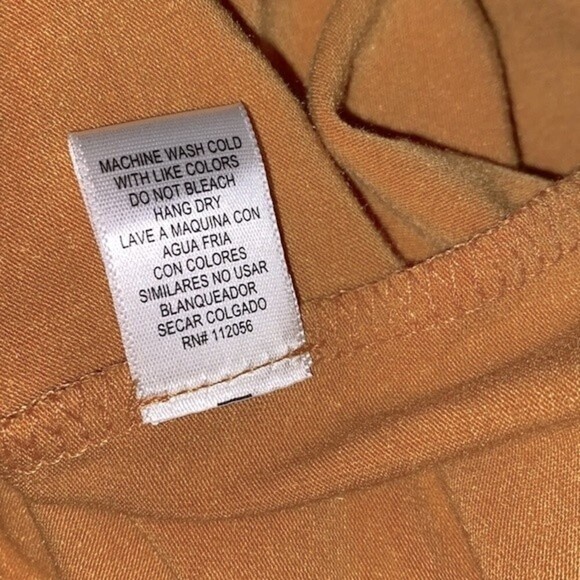 Zenana Premium cold shoulder mustard color Jersey knit dress size large - Picture 5 of 5